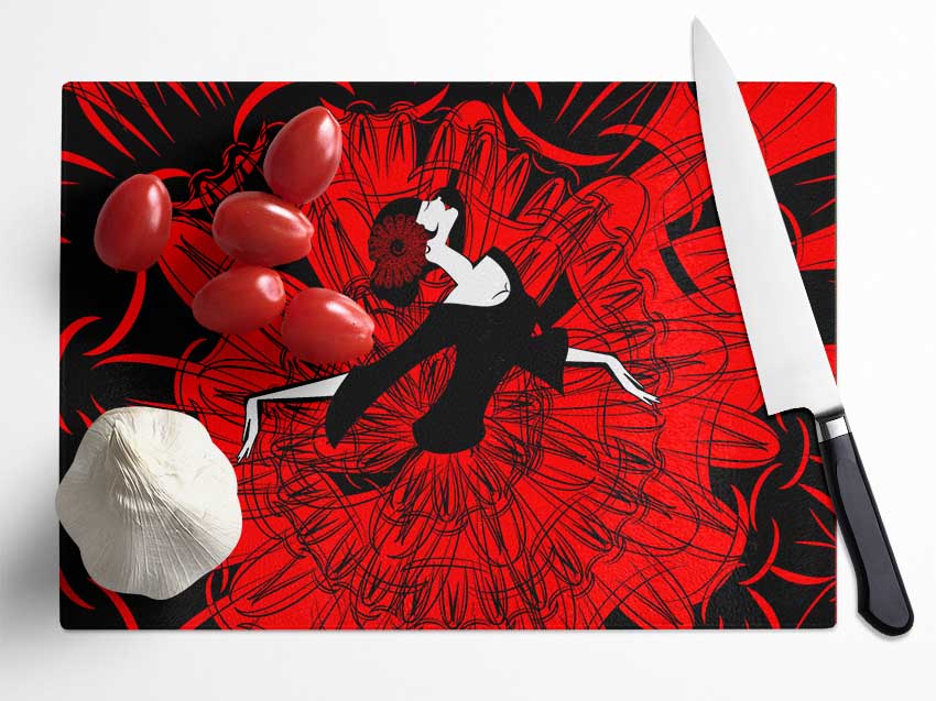 Flamenco 2 Glass Chopping Board