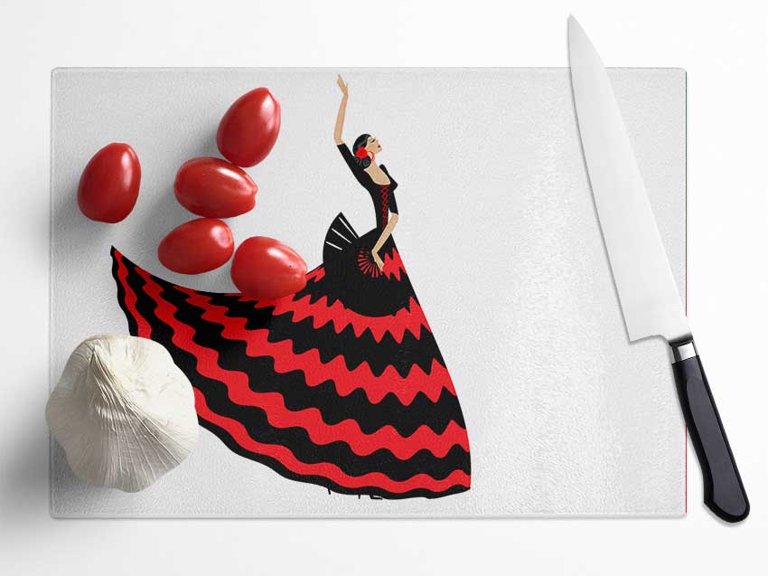 Flamenco 4 Glass Chopping Board