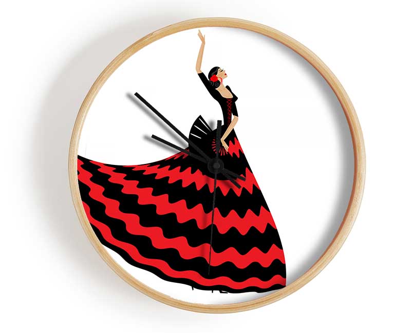 Flamenco 4 Clock - Wallart-Direct UK