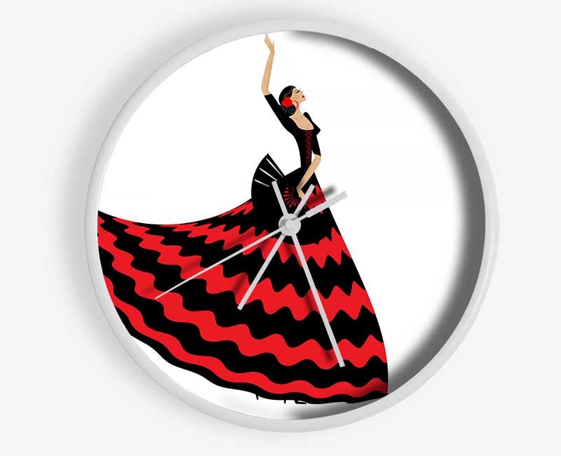 Flamenco 4 Clock - Wallart-Direct UK