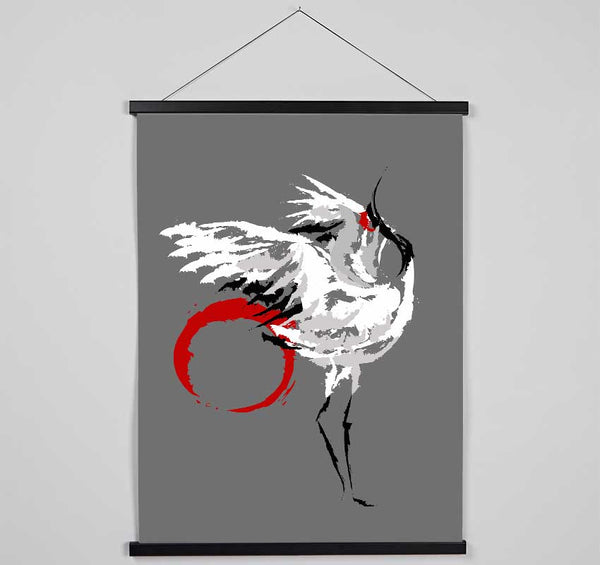 Japanese Crane 2 Hanging Poster - Wallart-Direct UK