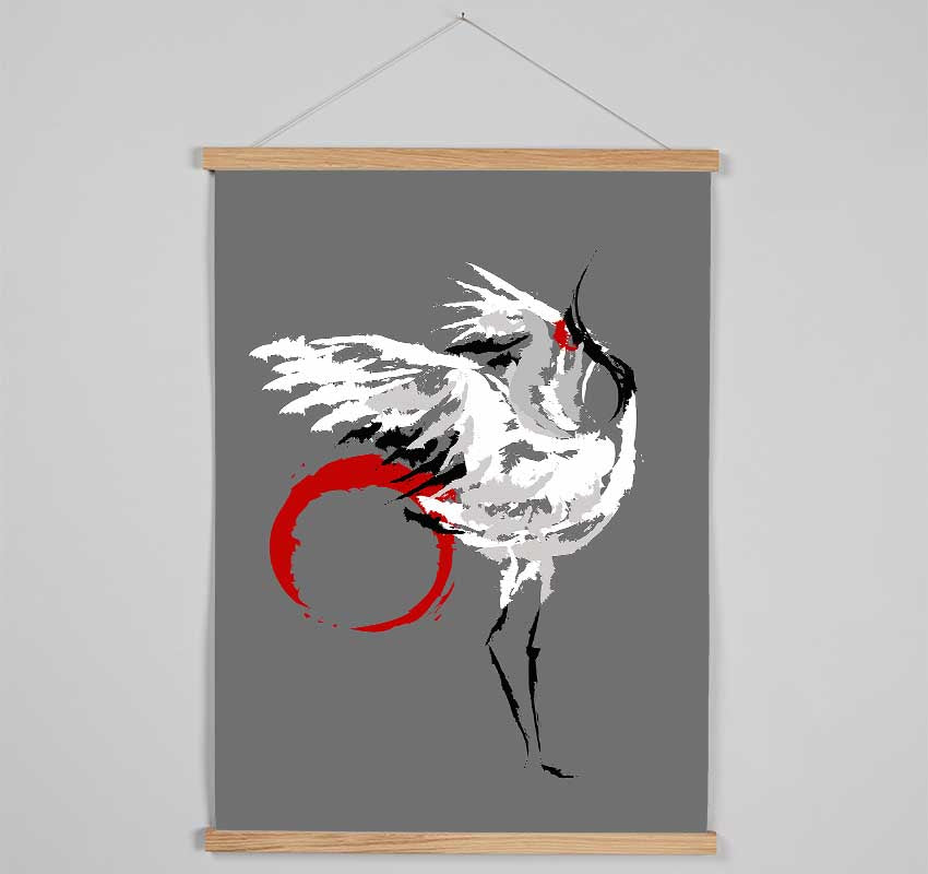 Japanese Crane 2 Hanging Poster - Wallart-Direct UK