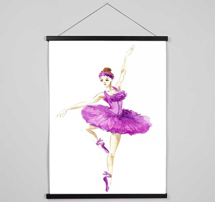 Purple Ballerina 4 Hanging Poster - Wallart-Direct UK