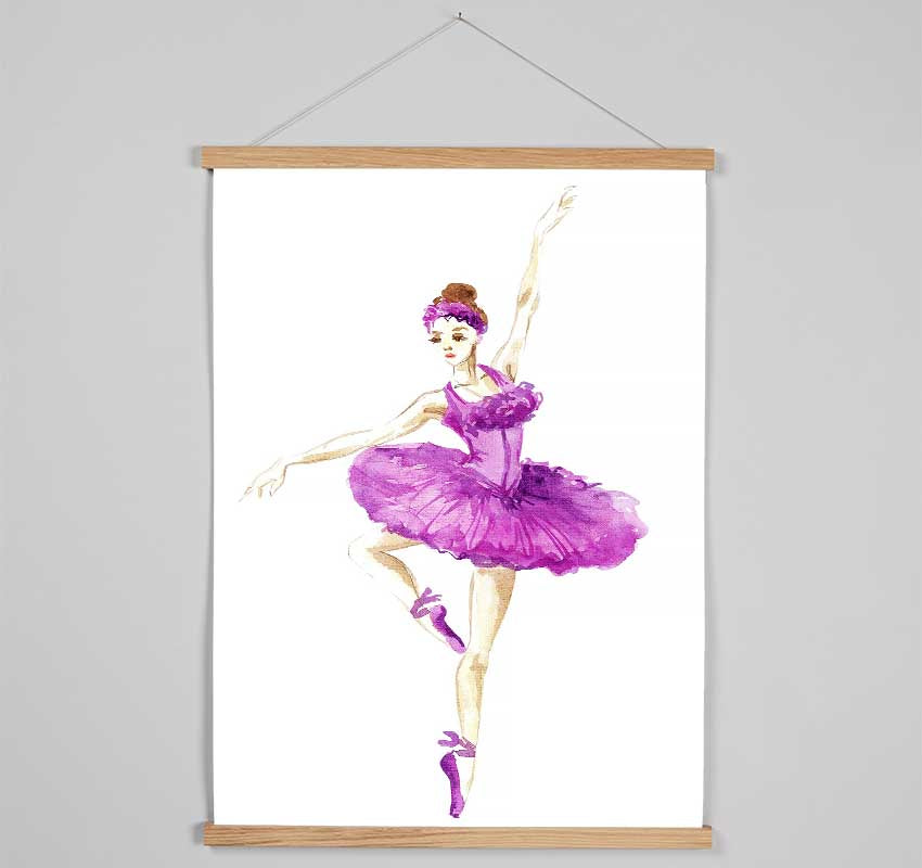 Purple Ballerina 4 Hanging Poster - Wallart-Direct UK