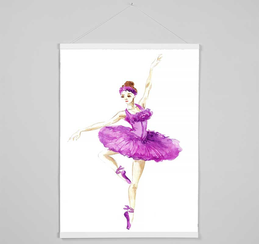 Purple Ballerina 4 Hanging Poster - Wallart-Direct UK