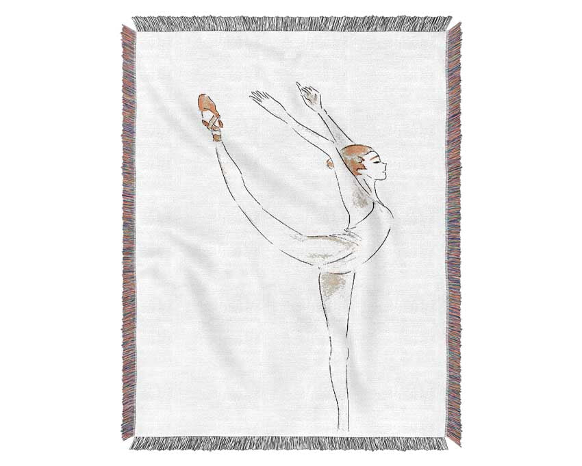 White Ballerina 1 Woven Blanket