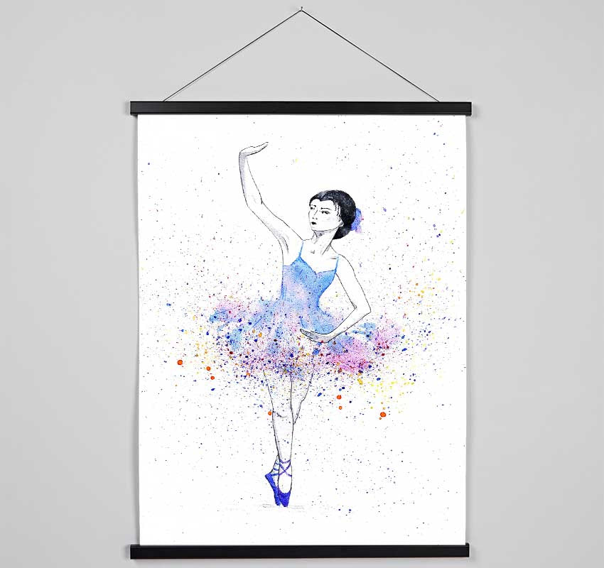 Blue Pink Ballerina 5 Hanging Poster - Wallart-Direct UK