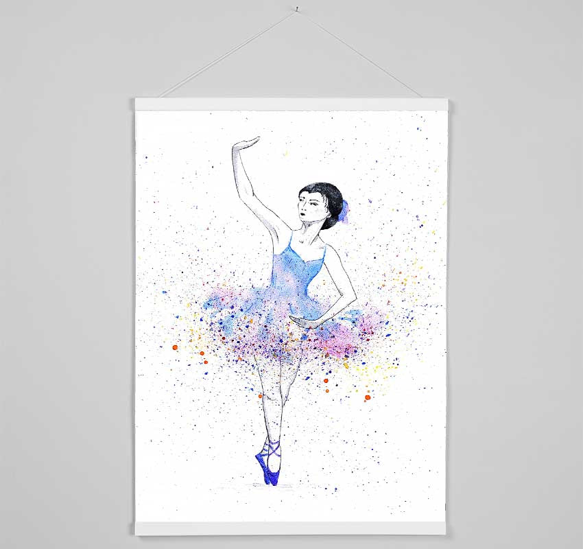 Blue Pink Ballerina 5 Hanging Poster - Wallart-Direct UK