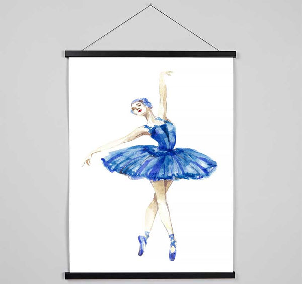 Blue Ballerina 4 Hanging Poster - Wallart-Direct UK