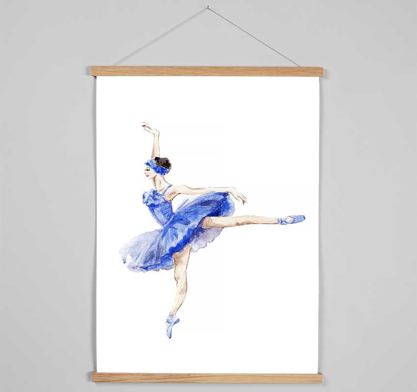 Blue Ballerina 8 Hanging Poster - Wallart-Direct UK