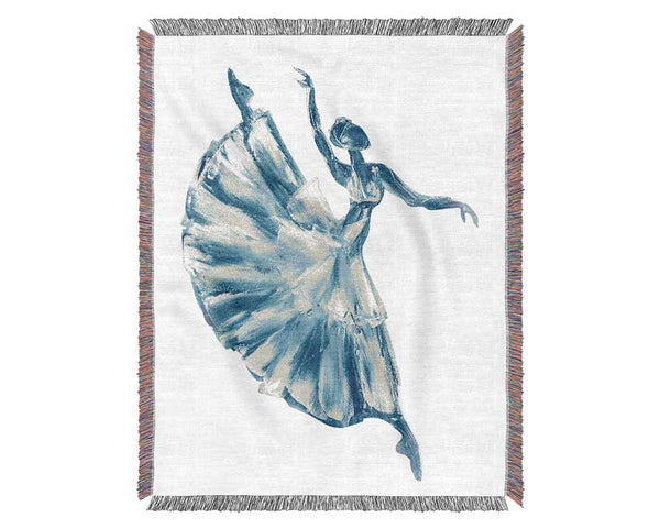 Blue Ballerina 11 Woven Blanket