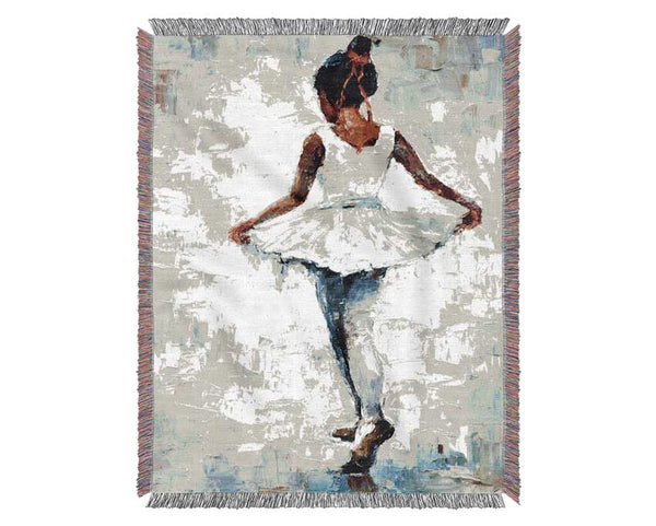 White Ballerina 5 Woven Blanket