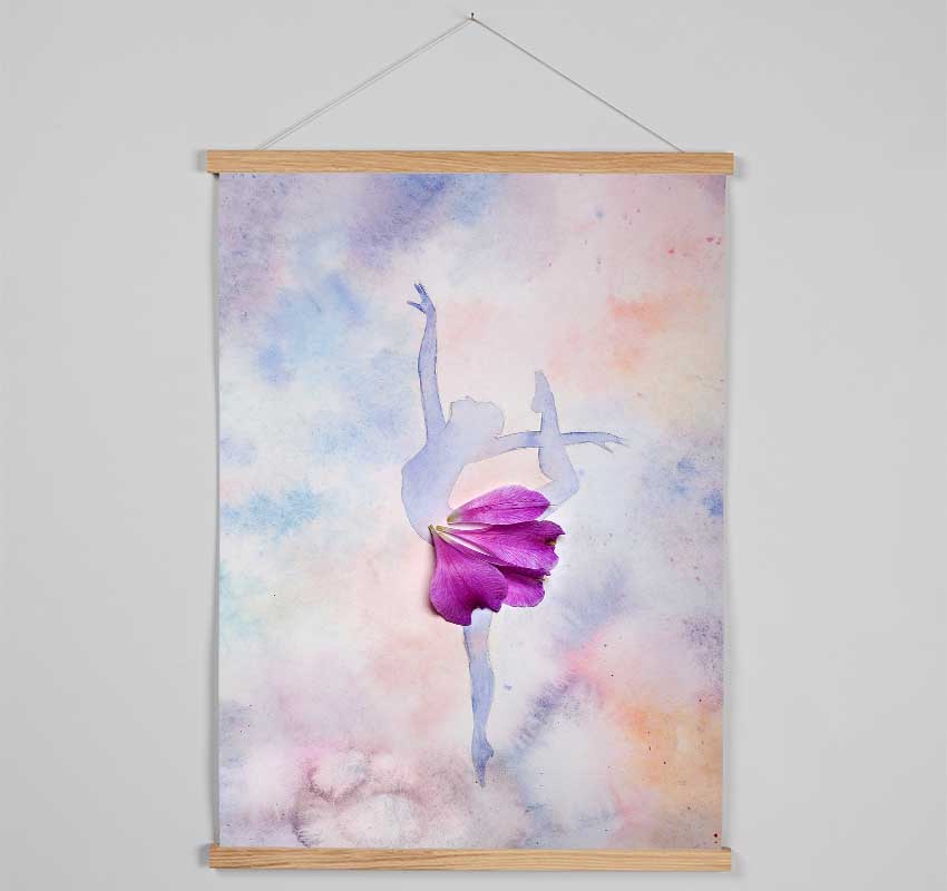 Pink Ballerina 3 Hanging Poster - Wallart-Direct UK