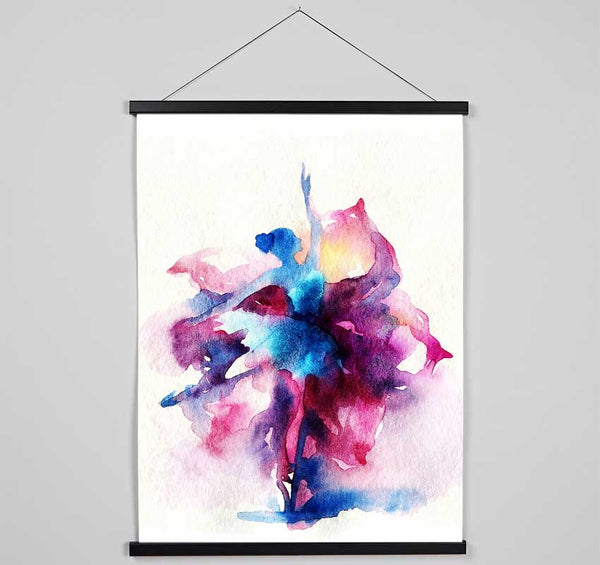 Blue Pink Ballerina 7 Hanging Poster - Wallart-Direct UK