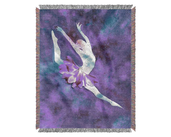 Purple Ballerina 3 Woven Blanket