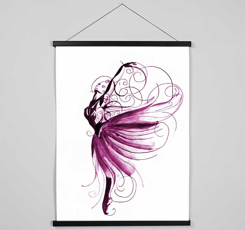 Purple Ballerina 2 Hanging Poster - Wallart-Direct UK