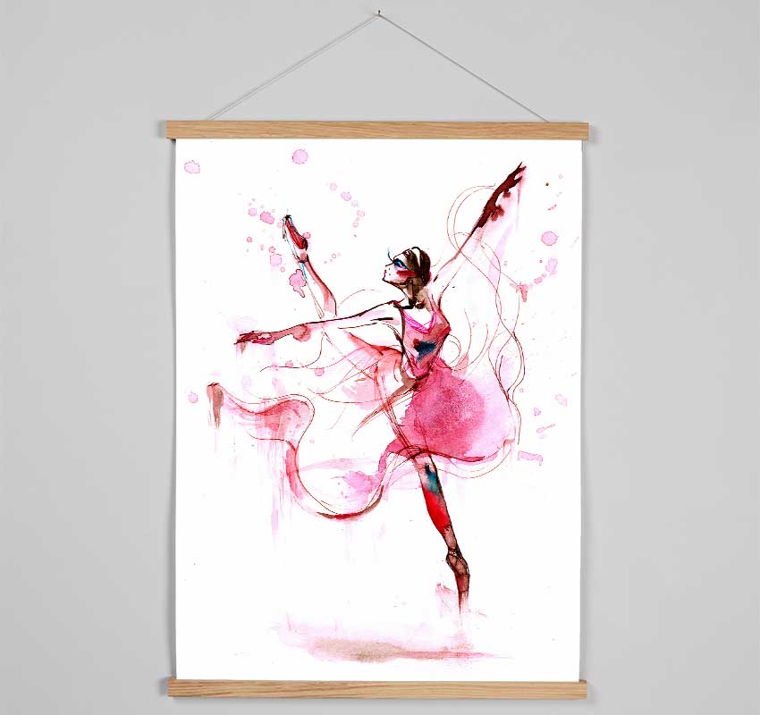 Pink Ballerina 1 Hanging Poster - Wallart-Direct UK