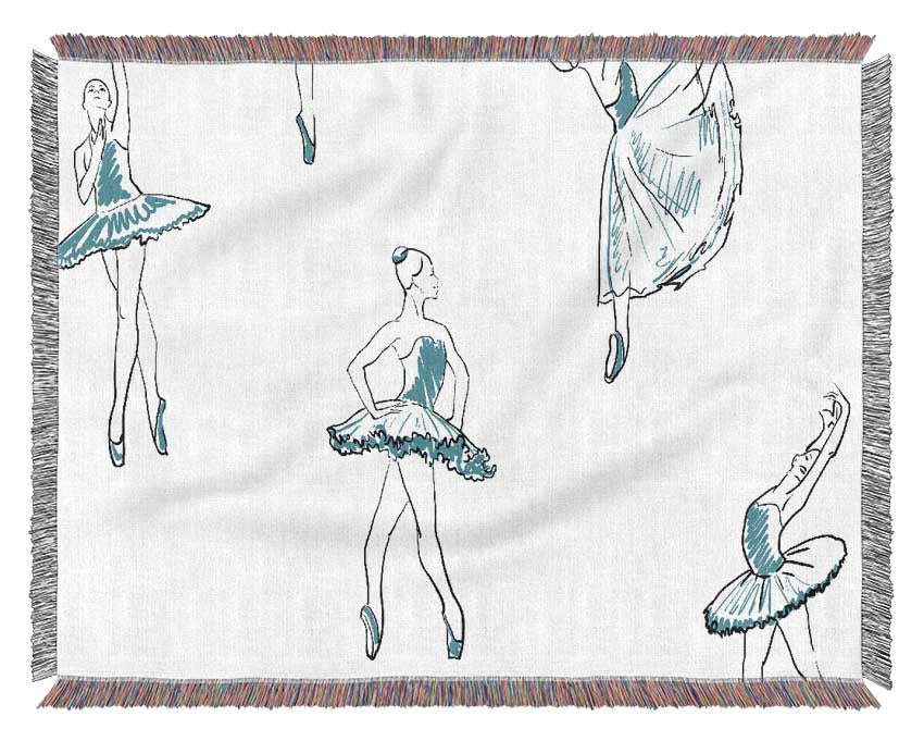 Blue Ballerina 7 Woven Blanket