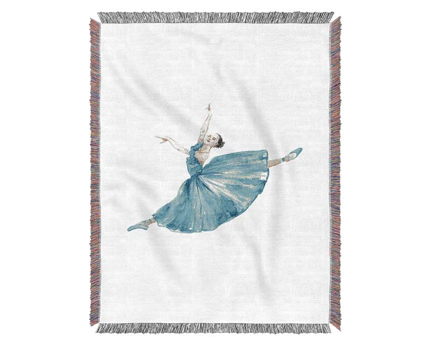 Blue Ballerina 6 Woven Blanket