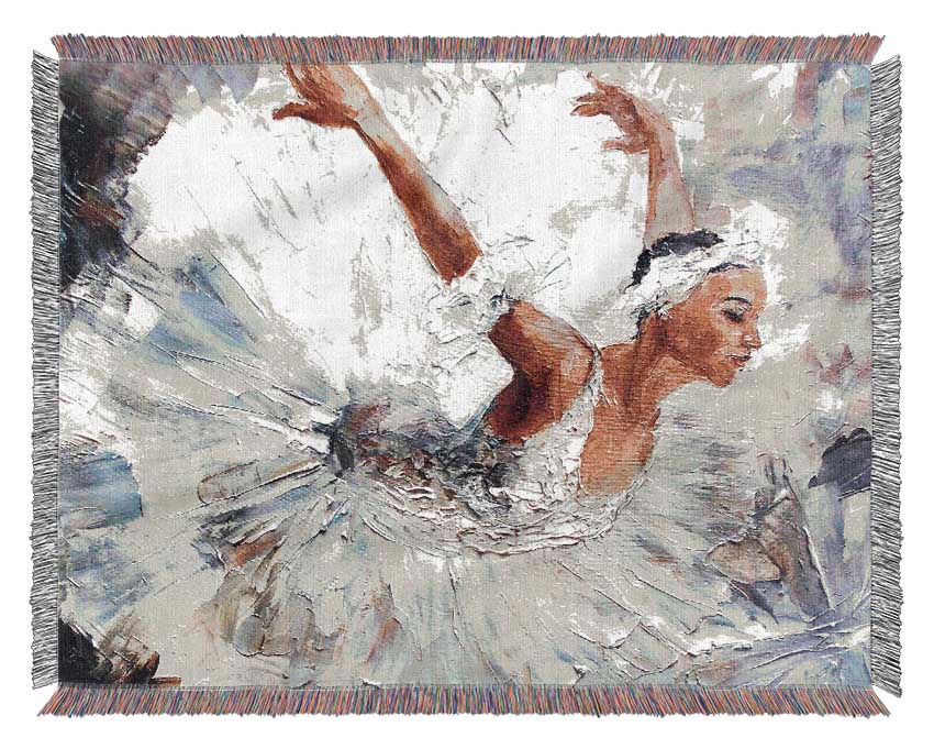 White Ballerina 2 Woven Blanket