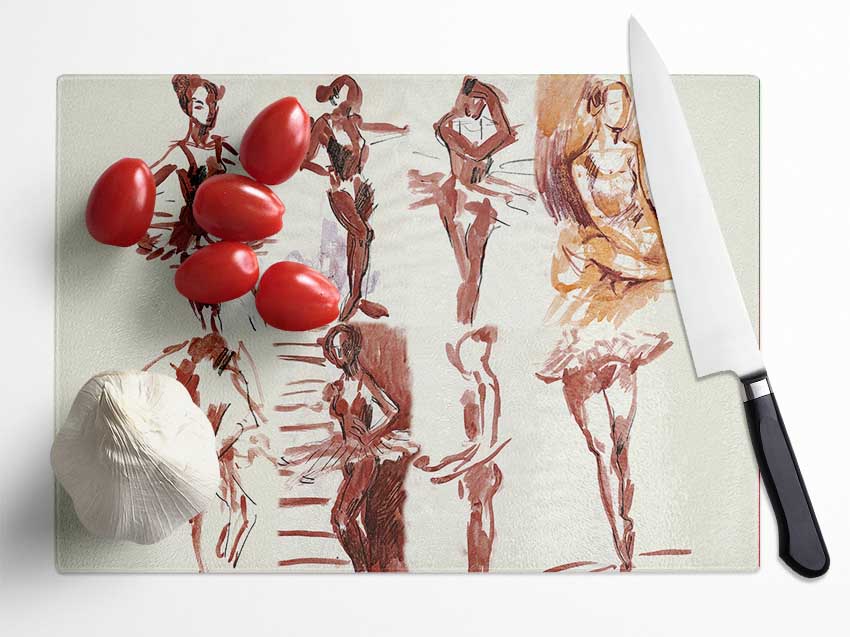 Graceful ballerina Glass Chopping Board