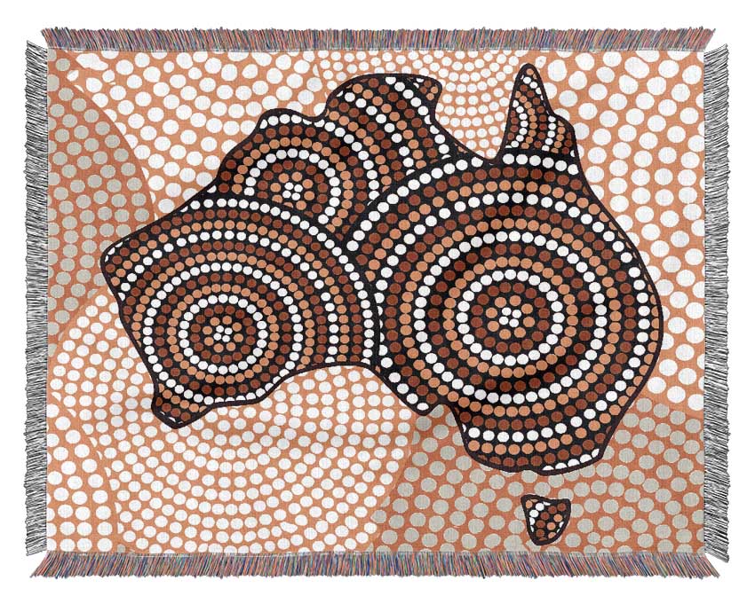 Aboriginal Map Woven Blanket