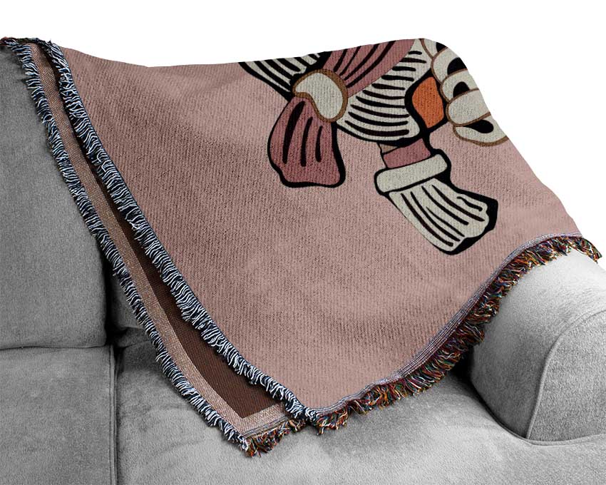 Mayan warrior Woven Blanket