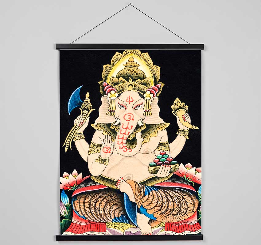 Hindu God Ganesha 2 Hanging Poster - Wallart-Direct UK