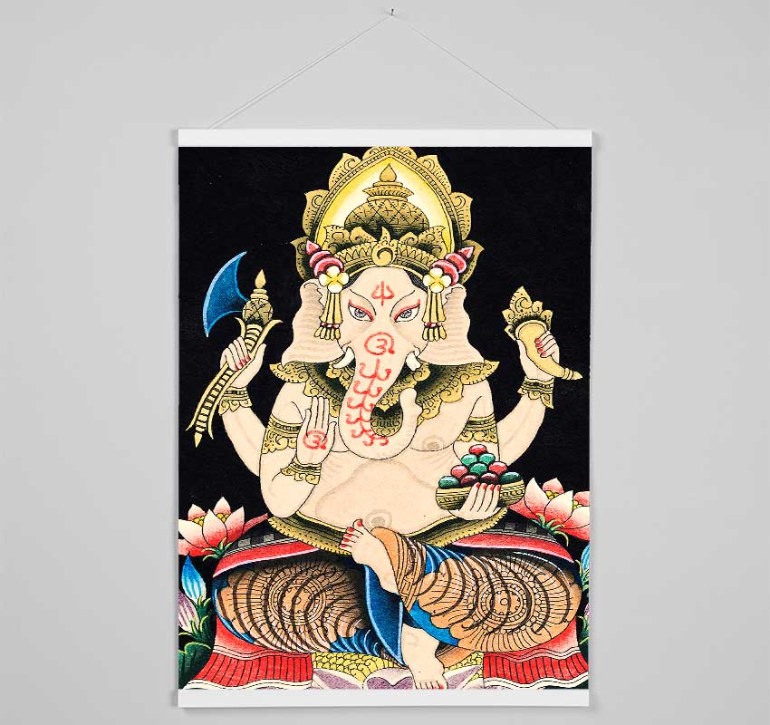 Hindu God Ganesha 2 Hanging Poster - Wallart-Direct UK