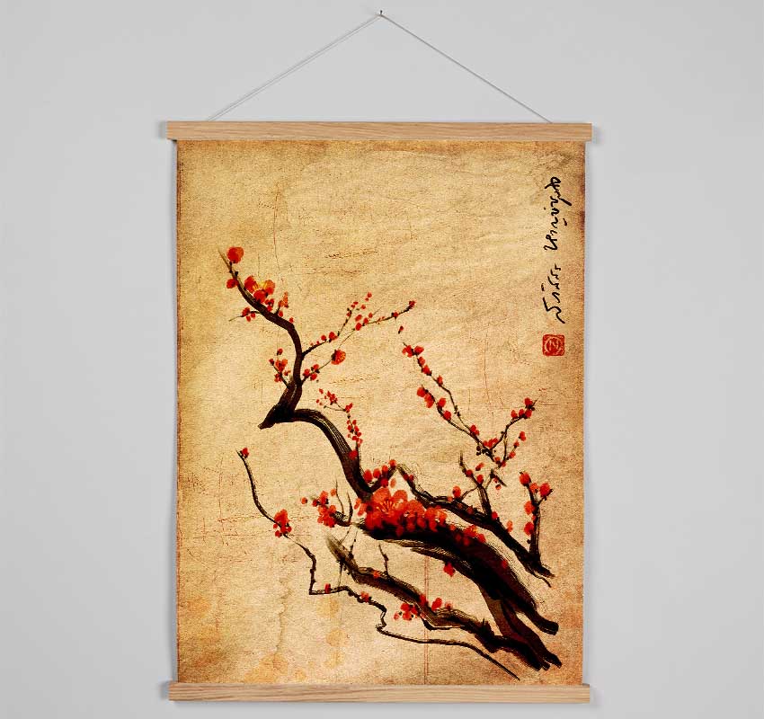 Chinese Cherry Blossom Hanging Poster - Wallart-Direct UK