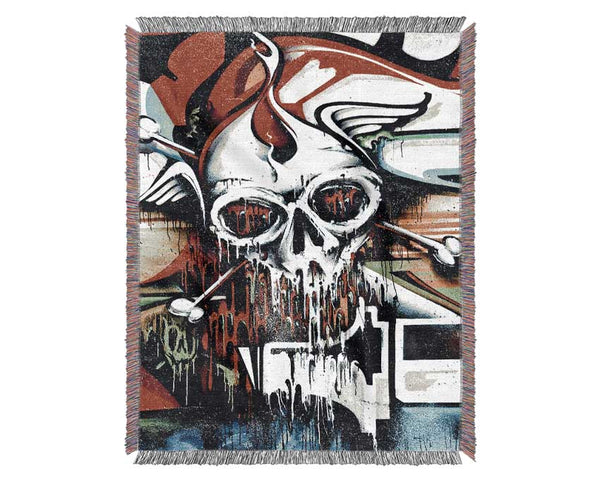 Melting Skull Woven Blanket