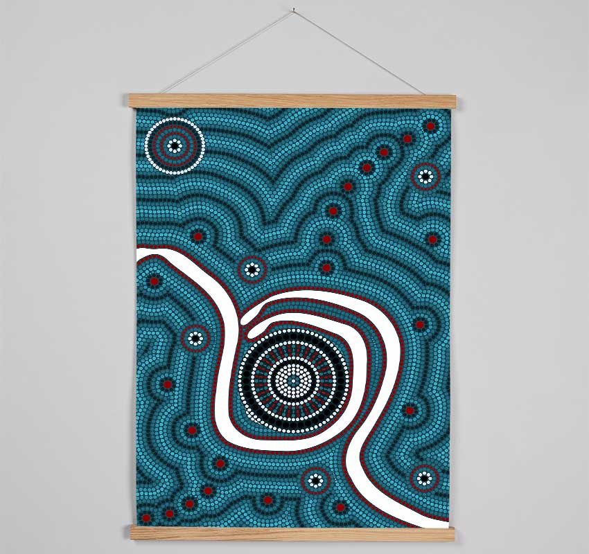 Aboriginal Pattern 1 Hanging Poster - Wallart-Direct UK