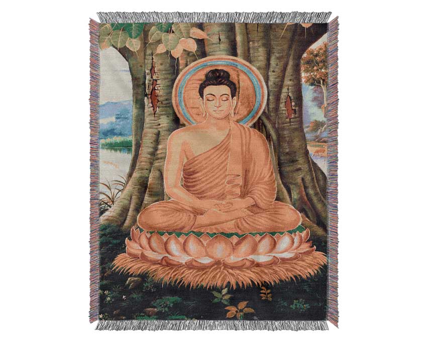 Buddha 3 Woven Blanket