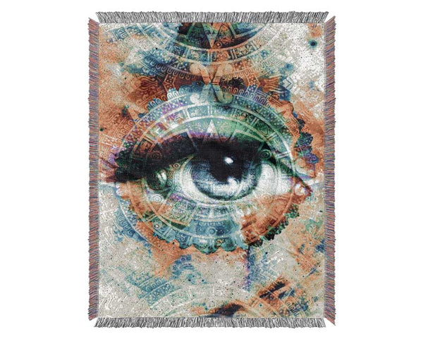 Eye Of Times Woven Blanket