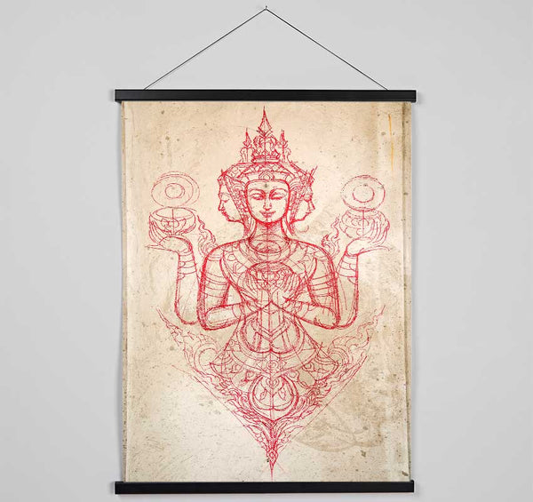 Hindu God Brahma Hanging Poster - Wallart-Direct UK