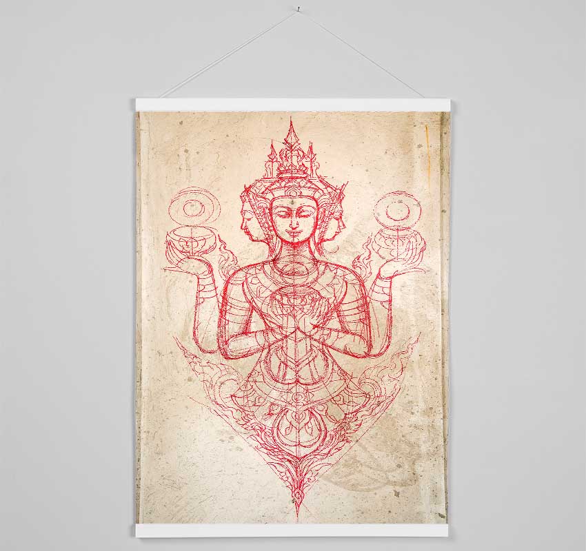 Hindu God Brahma Hanging Poster - Wallart-Direct UK