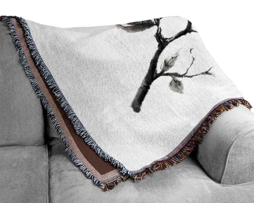 Japanese Leaves Woven Blanket