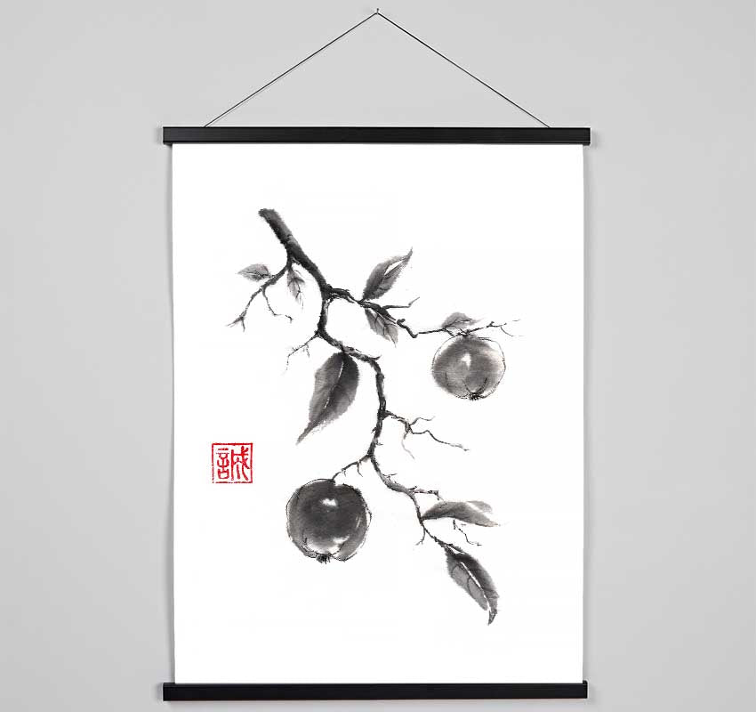 Japanese Leaves Hanging Poster - Wallart-Direct UK