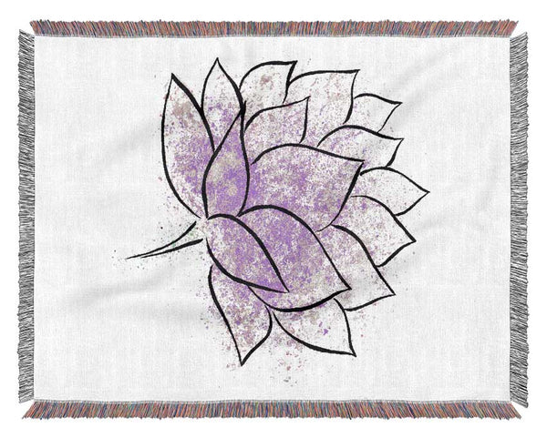 Pink Lotus Flower 1 Woven Blanket