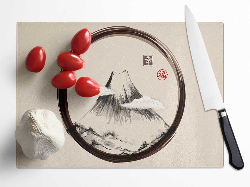 East Asian Mountain 1 Glass Chopping Board