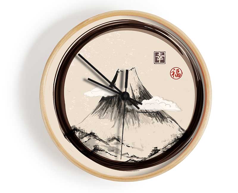 East Asian Mountain 1 Clock - Wallart-Direct UK