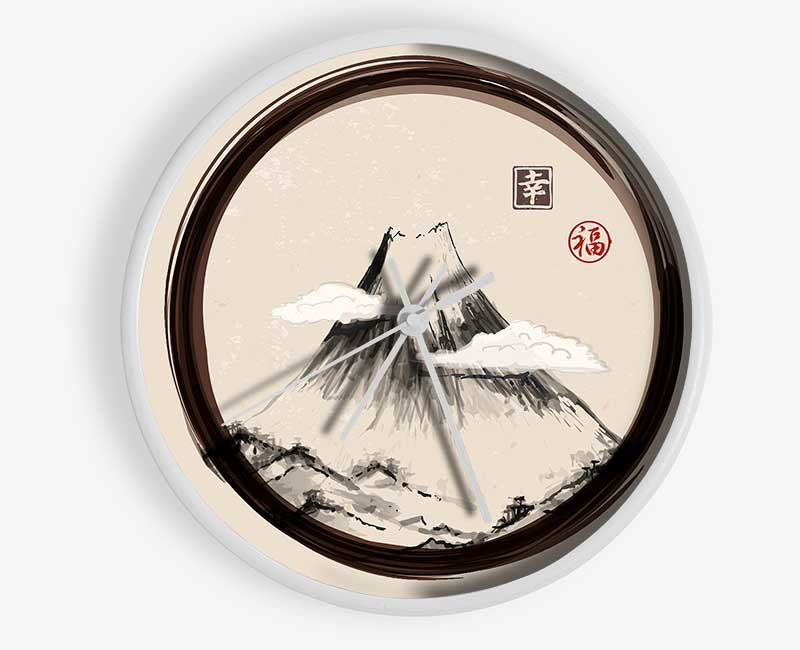 East Asian Mountain 1 Clock - Wallart-Direct UK