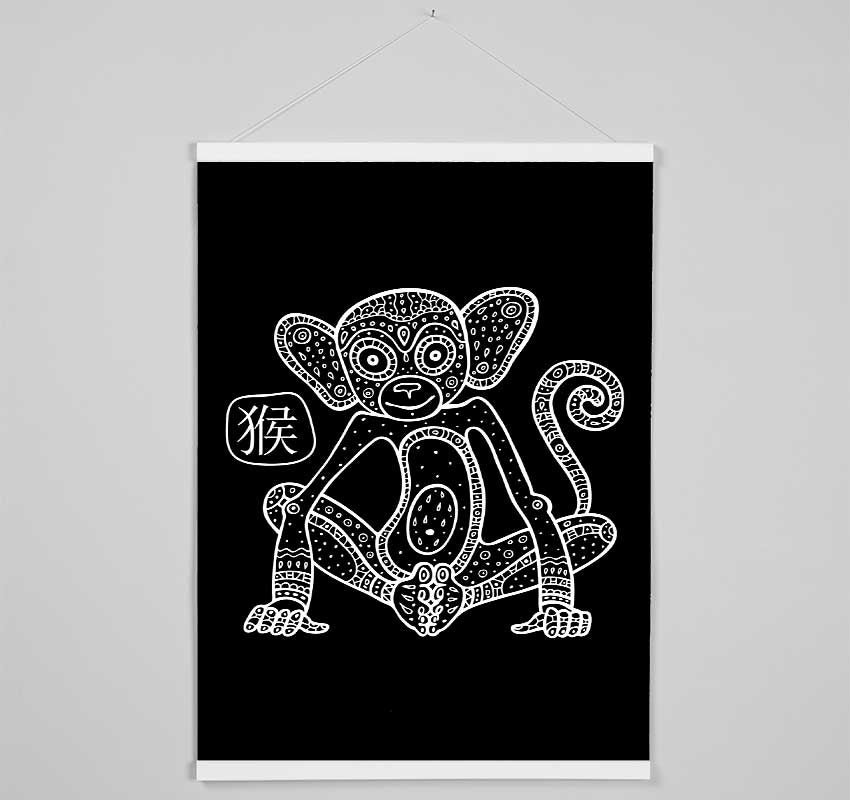 Chinese Monkey Hanging Poster - Wallart-Direct UK