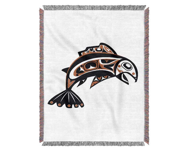 Mayan Fish Woven Blanket