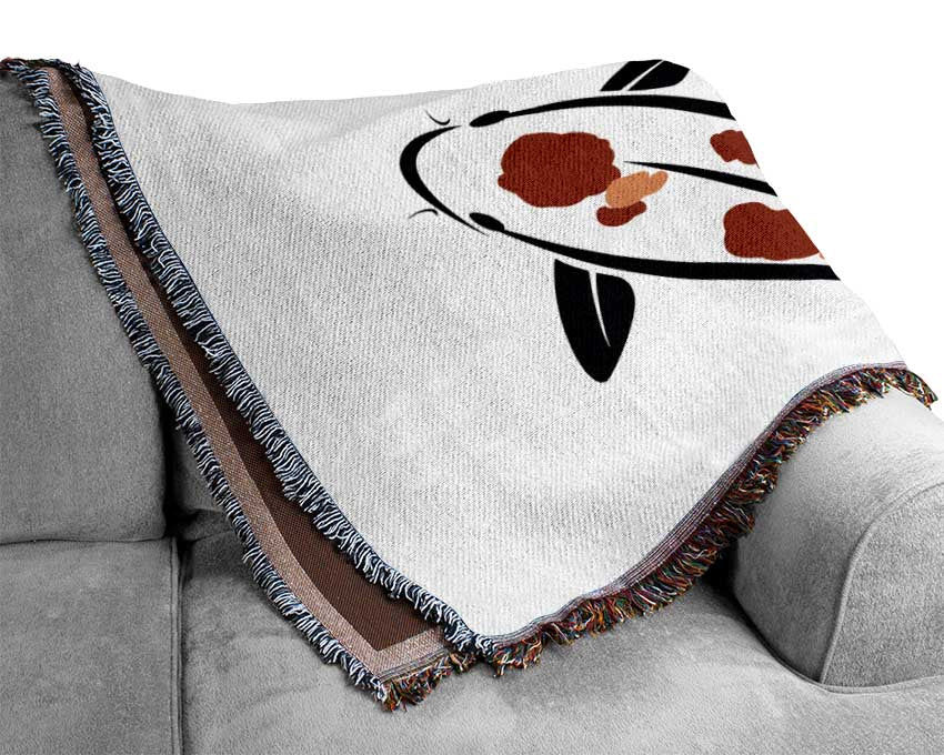 Japanese Twin Koi Woven Blanket