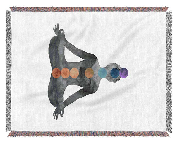 Chakra Meditation Points 1 Woven Blanket