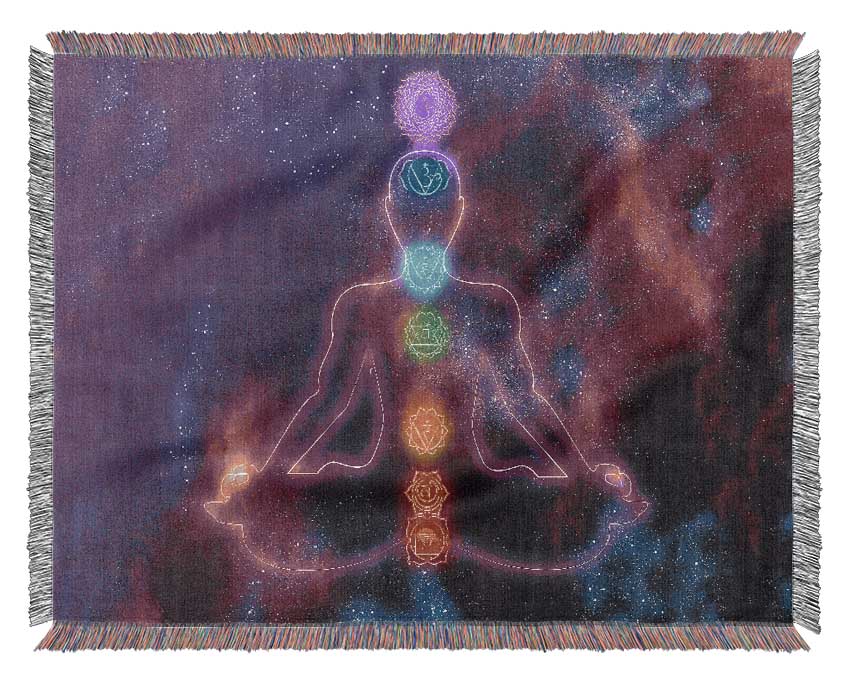 Chakra Meditation Colours 3 Woven Blanket