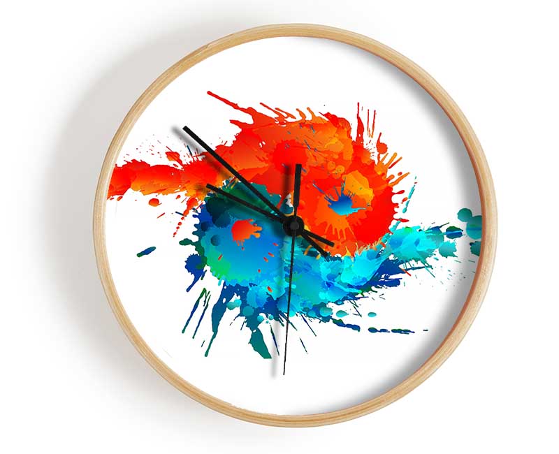 Yin Yang Fire And Water Clock - Wallart-Direct UK