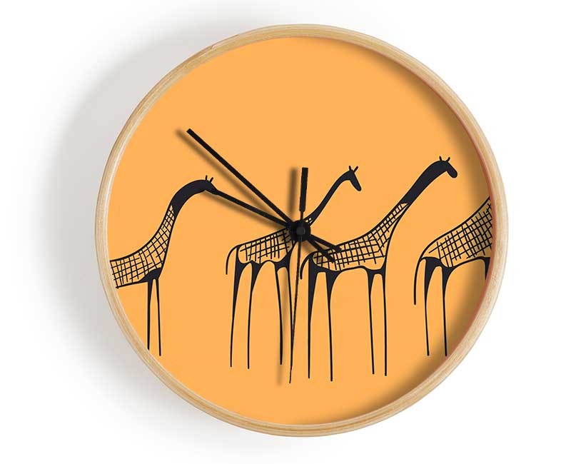 African Giraffe Clock - Wallart-Direct UK