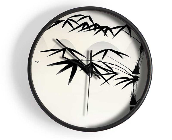 Chinese Bamboo 1 Clock - Wallart-Direct UK